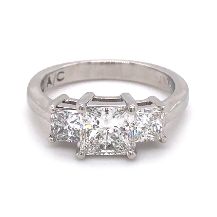 Platinum Estate 3Stone Engagement Ring w/1Princ...