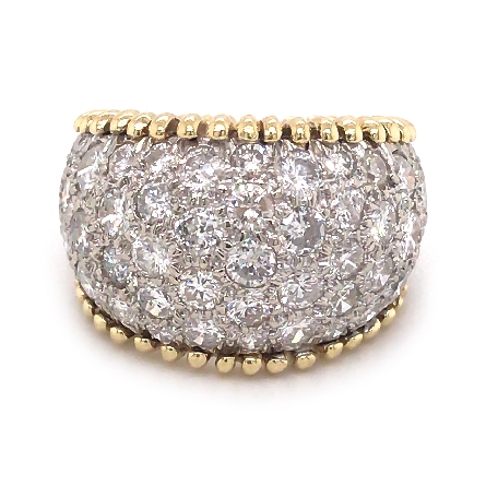18K Yellow and White Gold Estate Wide Pave Band...