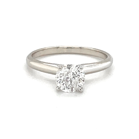 14K White Gold Estate Solitaire Engagement Ring...