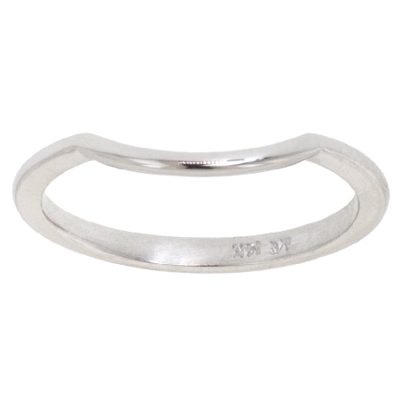 14K White Gold Estate Curved Matching Band Size...
