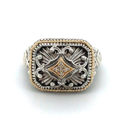 Sterling Silver and 18K Yellow Gold Estate Gabr...