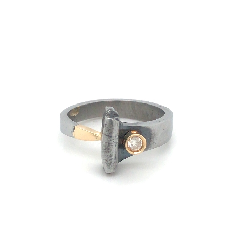 Sterling Silver and 18K Yellow Gold Estate Nail...