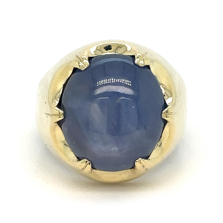 18K Yellow Gold Estate Mens Star Sapphire Cabac...