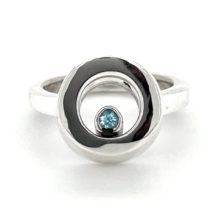 Sterling Silver Estate Movado Open Circle Ring ...