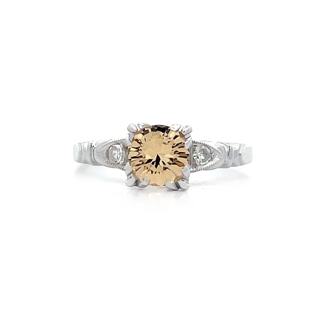 14K White Gold Estate Grossulante Garnet 4Prong...