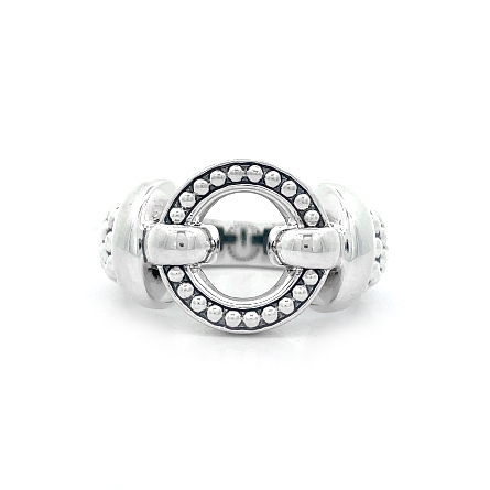 Sterling Silver Estate Lagos Caviar Circle Enso...