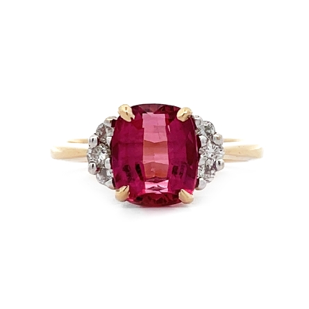 18K Yellow and White Gold Estate Pink Tourmalin...