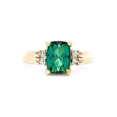 14K Yellow Gold Estate Blue Green Tourmaline 4P...
