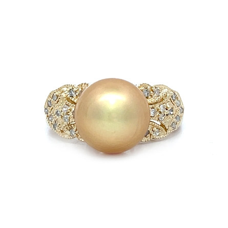 14K Yellow Gold Estate Golden South Sea Culture...