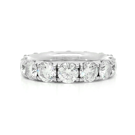 14K White Gold Estate Moissanite 4Prong Eternit...