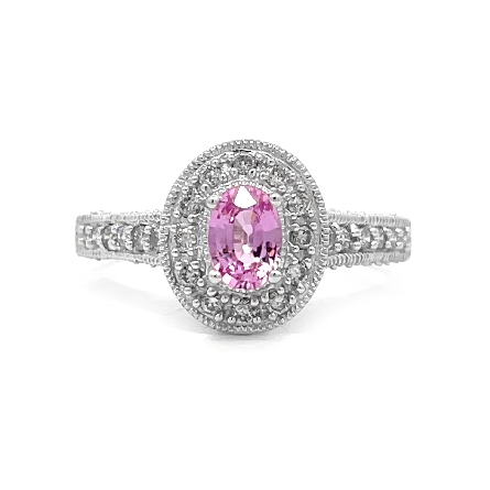 14K White and Yellow Gold Estate Pink Sapphire ...