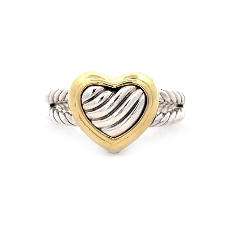 Sterling Silver and 18K Yellow Gold Estate Davi...