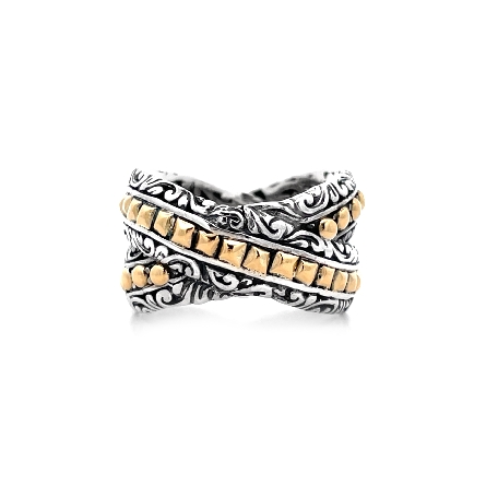 Sterling Silver and 18K Yellow Gold Estate Cros...
