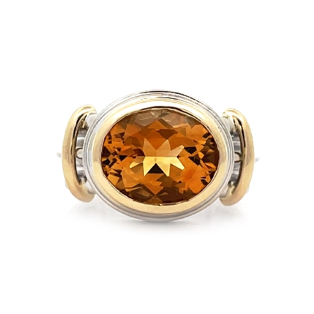 14K White and Yellow Gold Estate East West Citr...