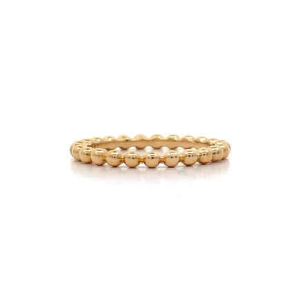 14K Yellow Gold Estate Stackable Bead Band Size...