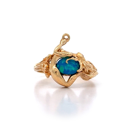 14K Yellow Gold Estate Steven Douglas Opal Merm...
