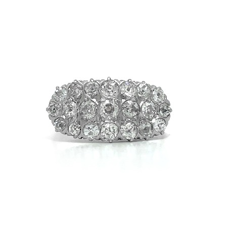 14K Yellow Gold and Platinum Estate Oval Cluste...