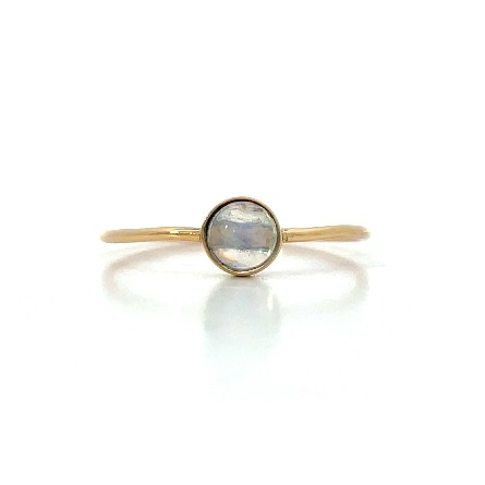 14K Yellow Gold Estate  Moonstone Bezel Thin St...