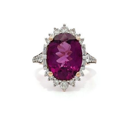 /home/earthtreasures/catalog.shopearthtreasures.com/imagedumplarge/EARTH_U2-16869.jpg 14K Rose Gold Estate Rhodolite Oval Halo Fashio...