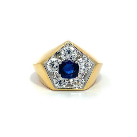 18K Yellow Gold and Platinum Estate Cartier Sap...