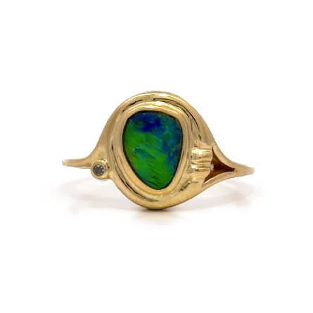 /home/earthtreasures/catalog.shopearthtreasures.com/imagedumplarge/EARTH_U2-17008.jpg 14K Yellow Gold Estate Boulder Opal Bezel Fashi...