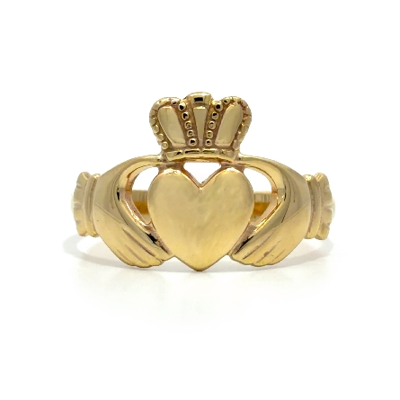 /home/earthtreasures/catalog.shopearthtreasures.com/imagedumplarge/EARTH_U2-17013.jpg 10K Yellow Gold Estate Polished Claddagh Ring S...
