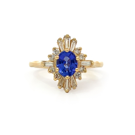 /home/earthtreasures/catalog.shopearthtreasures.com/imagedumplarge/EARTH_U2-17039.jpg 14K Yellow Gold Estate Tanzanite Oval Halo Ring...