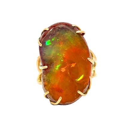 /home/earthtreasures/catalog.shopearthtreasures.com/imagedumplarge/EARTH_U2-17065.jpg 18K Yellow Gold Estate Boulder Opal Freeform Fa...