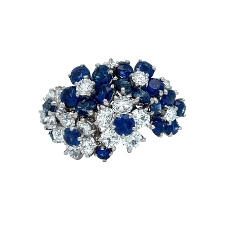 /home/earthtreasures/catalog.shopearthtreasures.com/imagedumplarge/EARTH_U2-17076.jpg Platinum Estate Sapphire Wide Floral Cluster Fa...
