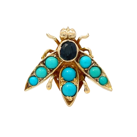 /home/earthtreasures/catalog.shopearthtreasures.com/imagedumplarge/EARTH_U2-17079.jpg 14K Yellow Gold Estate Sapphire &amp; Turquoise Loc...