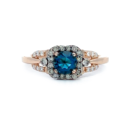 /home/earthtreasures/catalog.shopearthtreasures.com/imagedumplarge/EARTH_U2-17083.jpg 14K Rose Gold Estate LeVian Blue Topaz Halo Rin...