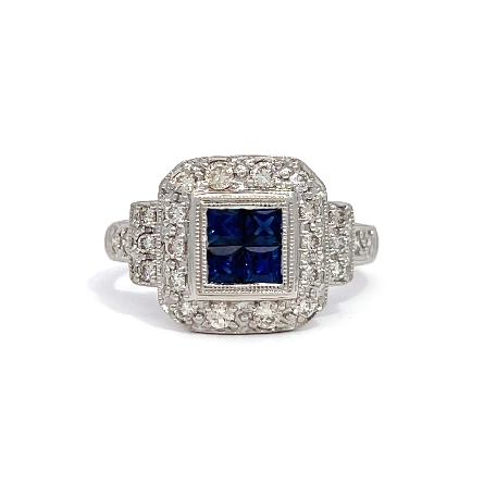 /home/earthtreasures/catalog.shopearthtreasures.com/imagedumplarge/EARTH_U2-17101.jpg 18K White Gold Estate Sapphire Invisible Set Mi...