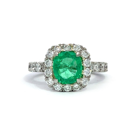 /home/earthtreasures/catalog.shopearthtreasures.com/imagedumplarge/EARTH_U2-17110.jpg Platinum Estate Cushion Halo Fashion Ring w/1 E...