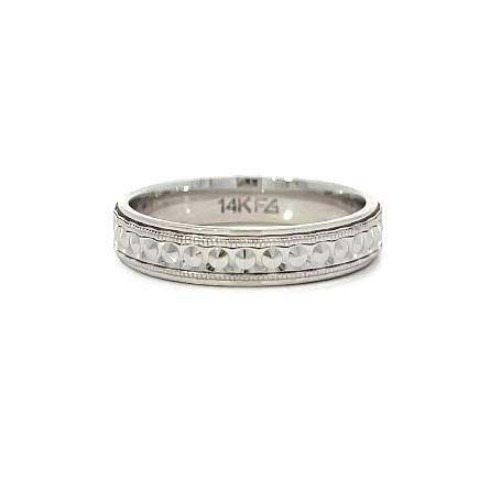 /home/earthtreasures/catalog.shopearthtreasures.com/imagedumplarge/EARTH_U2-17118.jpg 14K White Gold Estate Diamond Cut 4mm Comfort F...