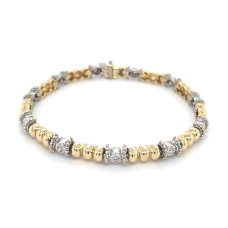 14K Yellow and White Gold Estate 7.25inch Line ...