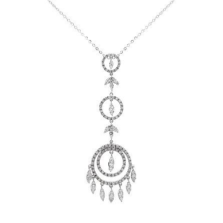 14K and 18K White Gold Estate Double Open Circl...