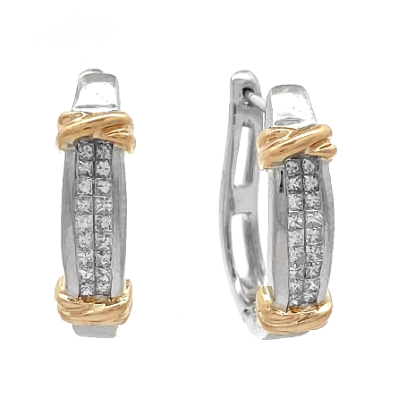 14K Yellow and White Gold Estate Invisible Set ...