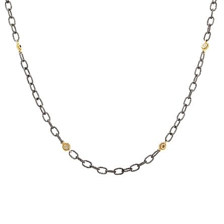 Sterling Silver Estate Black Platinum Plated 24...