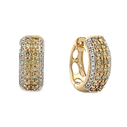 14K Yellow and White Gold Estate Pave Prong Set...