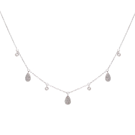 14K White Gold Estate Adjustable 15.5-17.5 inch...