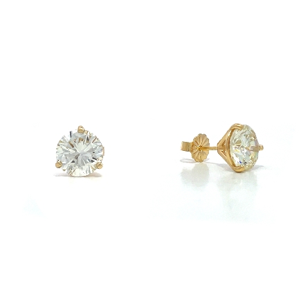 14K Yellow Gold Estate Martini Stud Earrings w/...