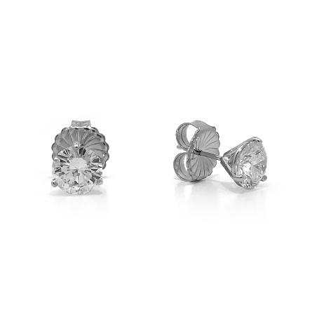 14K White Gold Estate Martini Stud Earrings and...
