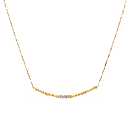 18K Yellow Gold Estate John Hardy Bamboo Bar Ne...