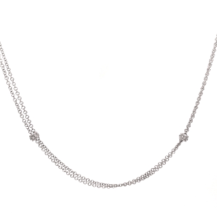 18K White Gold Estate Double Cable Link Double ...