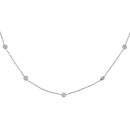 14K White Gold Estate Adjustable 16-18inch Diam...