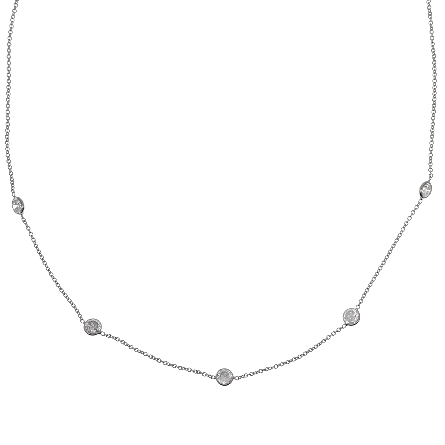 14K White Gold Estate Adjustable 16-18inch Diam...