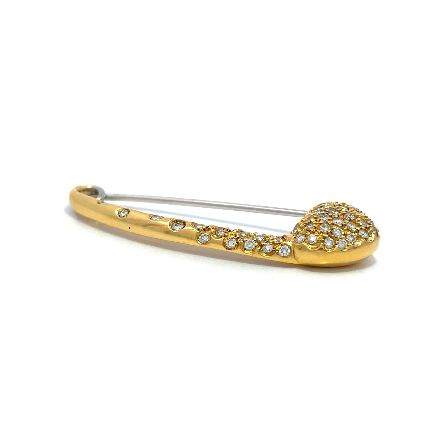 18K Yellow Gold Estate Aaron Basha Pave Heart S...