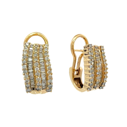 14K Yellow Gold Estate 5Row Prong and Channel S...