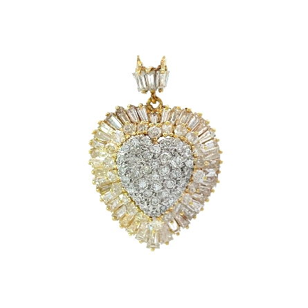 14K Yellow and 14K White Gold Estate Layered Pa...