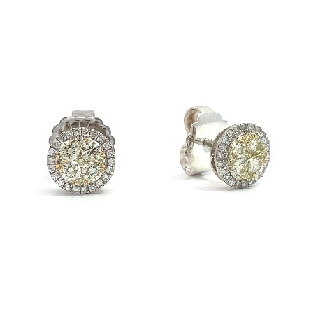 /home/earthtreasures/catalog.shopearthtreasures.com/imagedumplarge/EARTH_U3-302559.jpg 14K Two Tone Estate Round Cluster Stud Earrings...